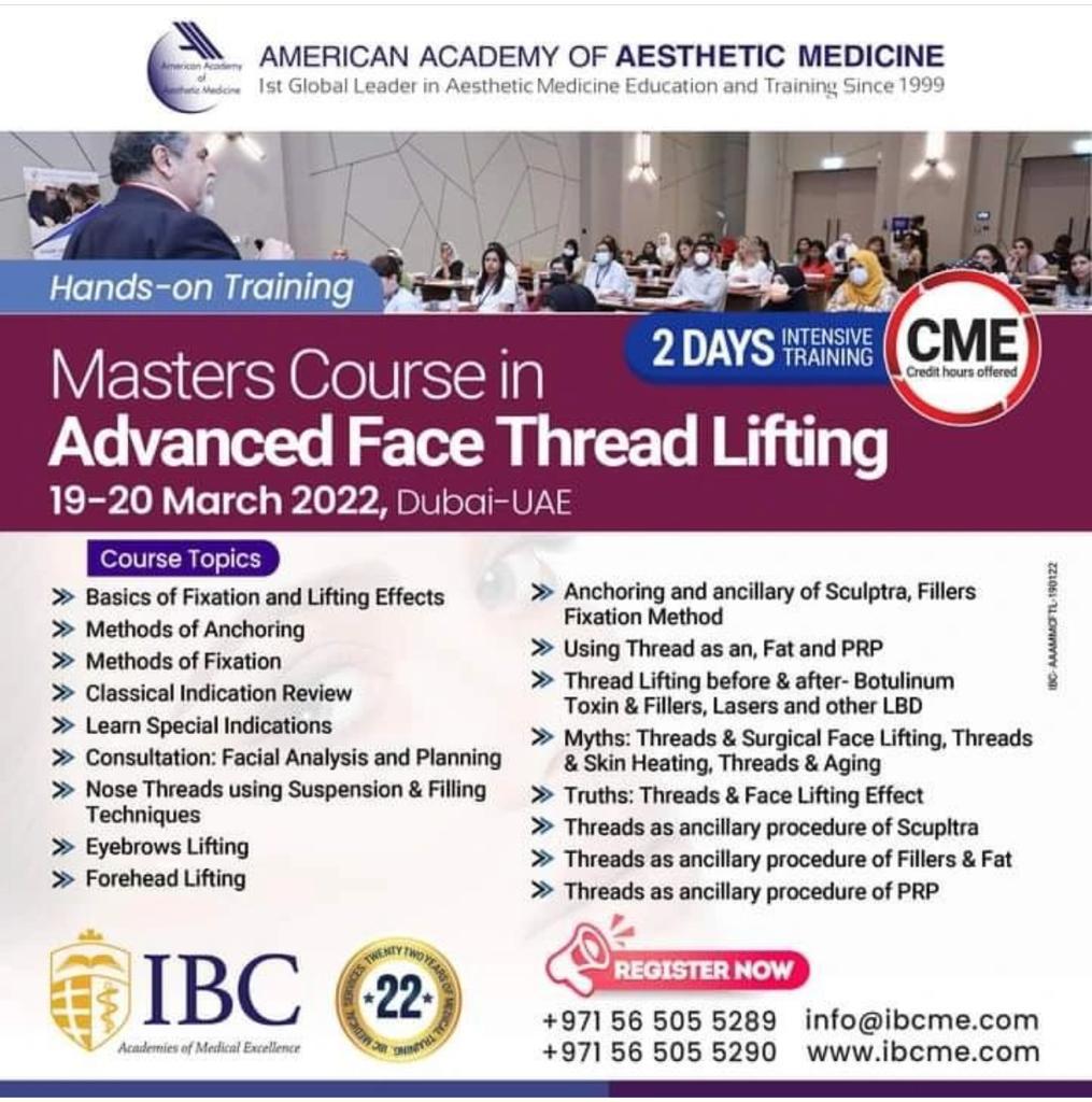 master course in advanced face thead lifting